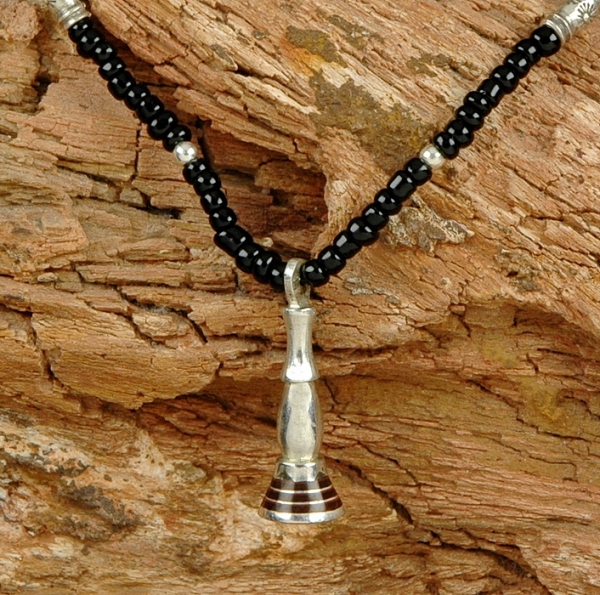 Tuareg Kette - Anhänger mit Silber & Ebenholz